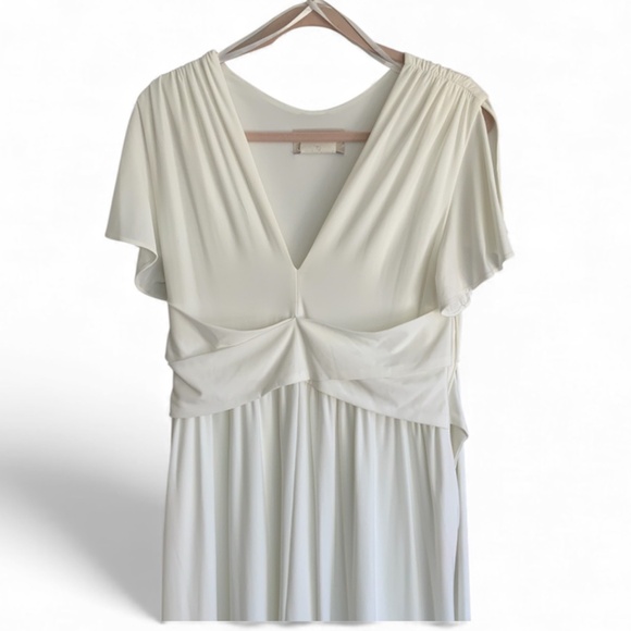 Anthropologie x BHLDN Mendoza Jersey Flowey Maxi Dress White NWOT SZ 8 - Picture 5 of 8